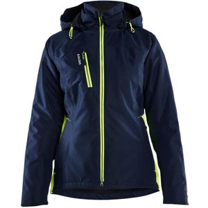 Blåkläder 4972-1977 Dames lichtgewicht winterjas Donker marineblauw/High vis geel