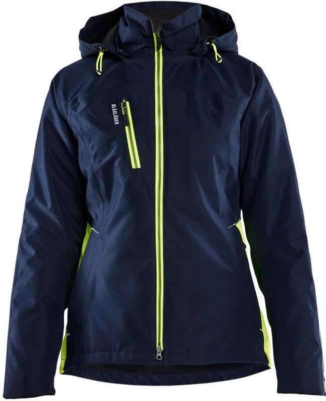 Blåkläder 4972-1977 Dames lichtgewicht winterjas Donker marineblauw/High vis geel maat L