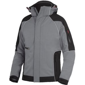 FHB Walter Softshell-Jack Grijs-Zwart maat 3XL