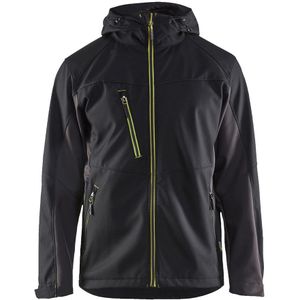 Blåkläder 4753-2516 Softshell Jack Met Capuchon Zwart/Geel