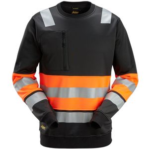 Snickers 8031 High-Vis Klasse 1 Sweatshirt Zwart/High-Vis Oranje