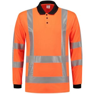 Tricorp 203005 Poloshirt RWS Birdseye Lange Mouw Fluor Oranje