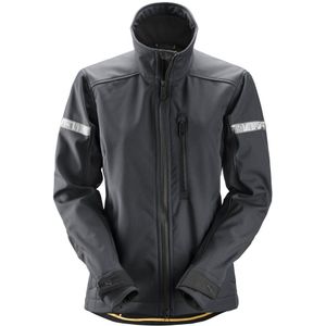 Snickers 1207 AllroundWork Dames Soft Shell Jack Staalgrijs/Zwart