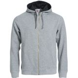 Clique Classic Hoody FZ Grijs Melange