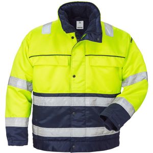 Fristads High vis winterjack klasse 3 444 PP Hi-Vis geel/marineblauw maat M