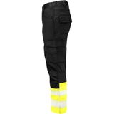 ProJob 6537 SIGNALISATIE STRETCHBROEK MET KNIEZAKKEN EN ISO 20471 KLASSE 1 646537 - Geel/Zwart - C44