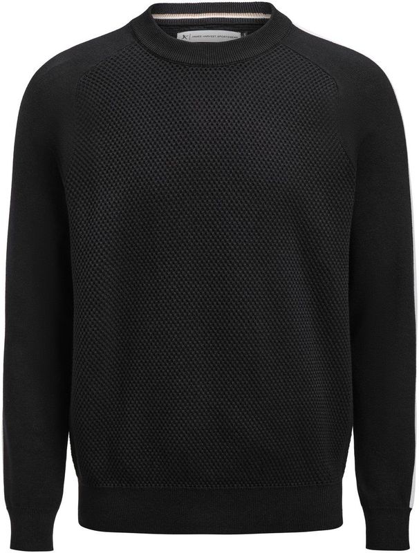James Harvest Scarsdale Sweater Sweater Heren Heren Zwart maat S