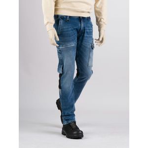 247Jeans Jaguar Workwear W57 Medium Blue Denim Used Men Workwear Fit 36-32