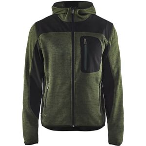 Blåkläder 4930-2117 Gebreid vest met softshell Army Groen/Zwart maat 4XL