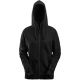 Snickers 2897 AllroundWork Dames Hoodie met Rits Zwart maat XS