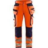 Blåkläder 1997-1642 High Vis werkbroek met 4-weg stretch High Vis Oranje/Marineblauw maat D100