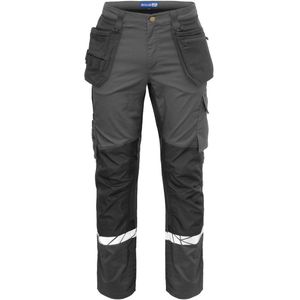 Projob 7509 Stretchbroek Met Kniezakken En Spijkerzakken Heren Grijs/Zwart maat C44