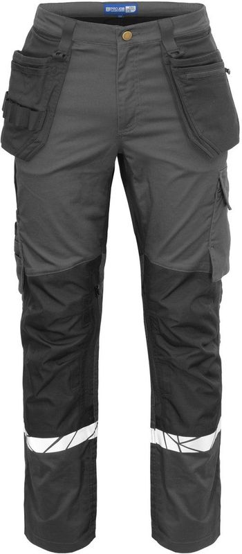 Projob 7509 Stretchbroek Met Kniezakken En Spijkerzakken Heren Grijs/Zwart maat C44