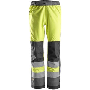 Snickers 6530 AllroundWork High-Vis Waterproof Shell Broek Klasse 2 High-Vis Oranje/Zwart maat XS