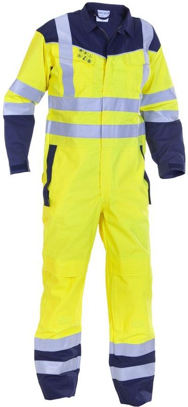 Hydrowear multinorm overal Marken Fluor Geel/Marine maat 46