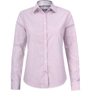 Cutter & Buck Belfair Oxford Shirt Dames Burgundy/White stripe