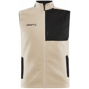 Craft Adv Explore Pile Fleece Vest Heren Ecru/Black maat M