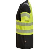 Snickers 2538 High-Vis Klasse 1 T-Shirt Zwart/High-Vis Geel maat M