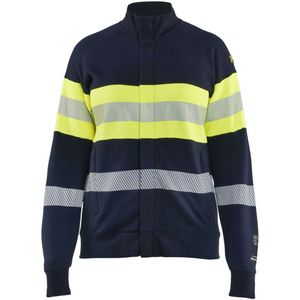 Blåkläder 3472-1762 Dames Multinorm Sweatshirt met rits Marine/High Vis Geel