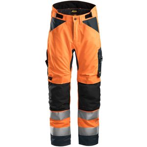 Snickers 6639 AllroundWork High-Vis 37.5 Isolerende Werkbroek+ Klasse 2 High-Vis Oranje/Staalgrijs maat 017