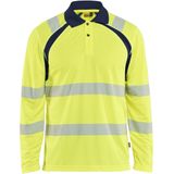 Blåkläder 3598-1013 UV-Poloshirt lange mouw High Vis High Vis Geel/Marineblauw maat 4XL
