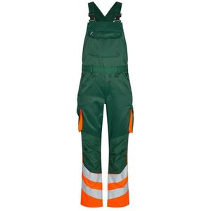 F. Engel 3547 Safety Light Bib Overall Repreve Green/Orange maat 68