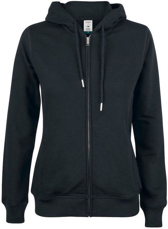 Clique Premium OC Hoody Full Zip Women 021005 - Zwart - XS
