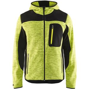 Blåkläder 4930-2117 Gebreid vest met softshell High Vis Geel/Zwart maat 4XL