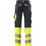 Mascot Safe Supreme Broek met kniezakken 15679-860 - donkermarine/hi-vis geel