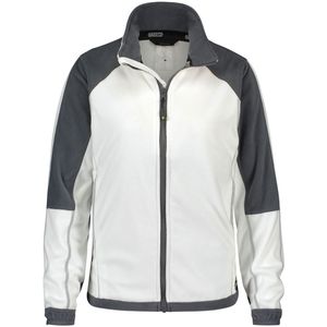 Dassy Kazan Women Tweekleurige fleecevest voor dames Wit/Cementgrijs maat XS