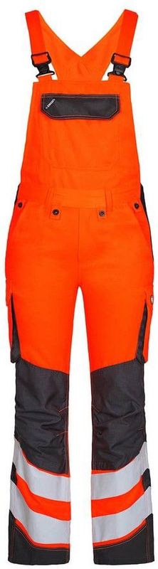 F. Engel 3543 Safety Ladies Bib Overall Repreve Orange/Anthracite maat 46