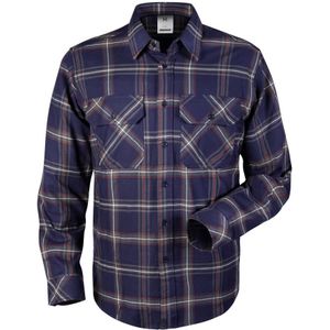Fristads Flanellen Overhemd 7421 Msf - Marineblauw - XS