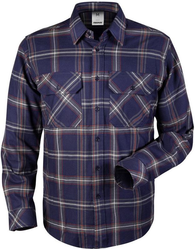 Fristads Flanellen Overhemd 7421 Msf - Marineblauw - XS