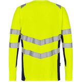 F. Engel 9545 Safety T-Shirt LS Yellow/Blue Ink