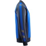 Sweater - Tweekleurig - Katoen/Polyester - Tricot Kraag met Knoopsluiting