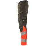 Mascot 19179-511 Broek met kniezakken Donkerantraciet/Hi-Vis Rood