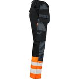 Jobman 2277 Hi-Vis Trousers HP 65227710 - Zwart/Oranje