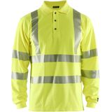 Blåkläder 3439-1741 Multinorm polo piqué lange mouw High Vis Geel maat 4XL