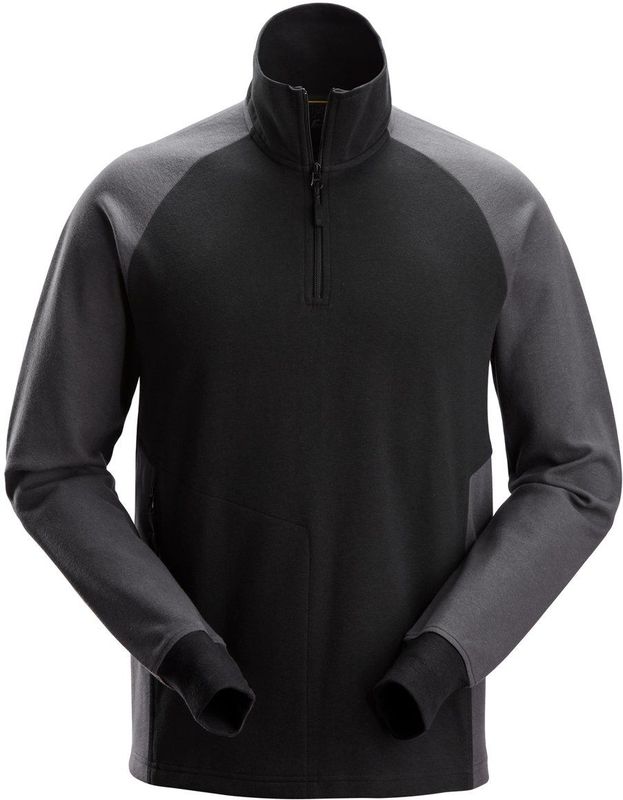 Snickers - 2841 - Sweatshirt - Zwart/Staalgrijs - Katoen-Polyester