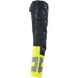 Mascot Safe Supreme Broek met spijkerzakken 17531-860 - donkermarine/hi-vis geel