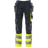 Mascot Safe Supreme Broek met spijkerzakken 17531-860 - donkermarine/hi-vis geel