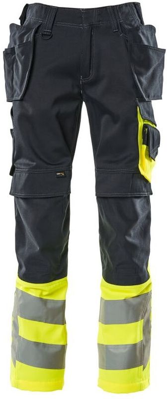 Mascot Safe Supreme Broek met spijkerzakken 17531-860 - donkermarine/hi-vis geel