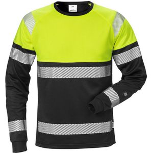 Fristads High vis T-shirt met lange mouwen klasse 1 7519 THV Hi-Vis geel/zwart maat L