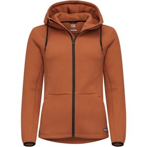 Cutter & Buck Pemberton Hood Fz Dames Roest Oranje maat M