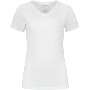 Santino Jazz Ladies V-neck T-shirt White