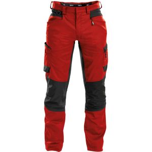 Dassy Helix Werkbroek met stretch Rood/Zwart maat 42