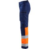 Blåkläder 7161-1811 Dames werkbroek High Vis met stretch Marineblauw/Oranje maat C32