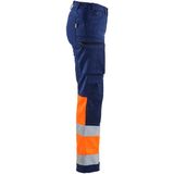 Blåkläder 7161-1811 Dames werkbroek High Vis met stretch Marineblauw/Oranje maat C32