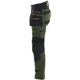 Blåkläder 7170-1149 Dames werkbroek met stretch Woudgroen/Roest maat C32