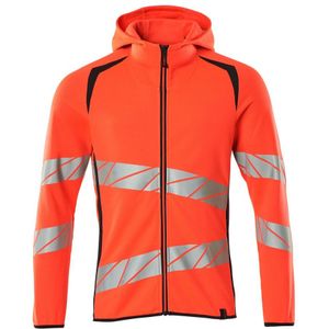 Mascot 19284-781 Capuchontrui met rits Hi-Vis Rood/Donkermarine maat XS